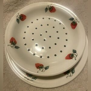 Apilco France Porcelain Drain Plate and Saucer